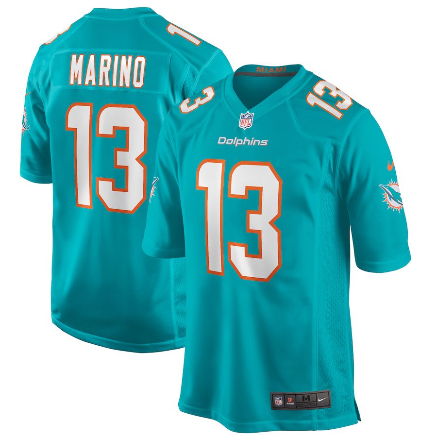 Men Miami Dolphins 13 Dan Marino Nike Green Game Retired Player NFL Jersey